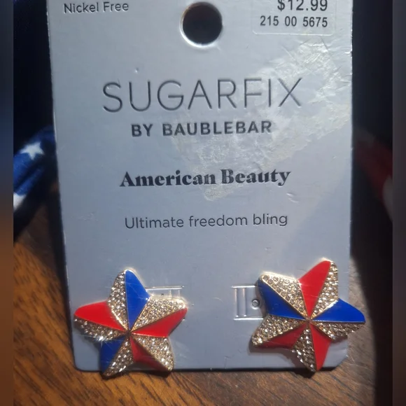 NWT Sugarfix By BAUBLEBAR American Beauty Star Earrings & American Headband - Picture 2 of 7